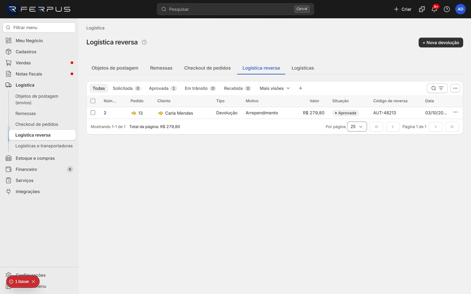Lista de logística reversa